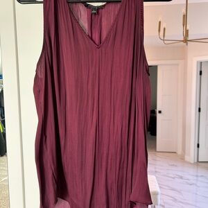 Banana Republic Sleeveless Plum Silk Blouse